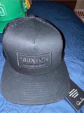 Brixton Black Embroidered Patch Trucker Hats Bundle